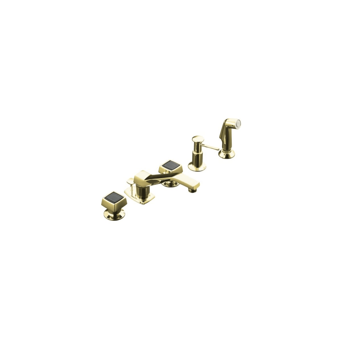 Kohler K 6962 2 Pb Polished Brass Double Handle Widespread