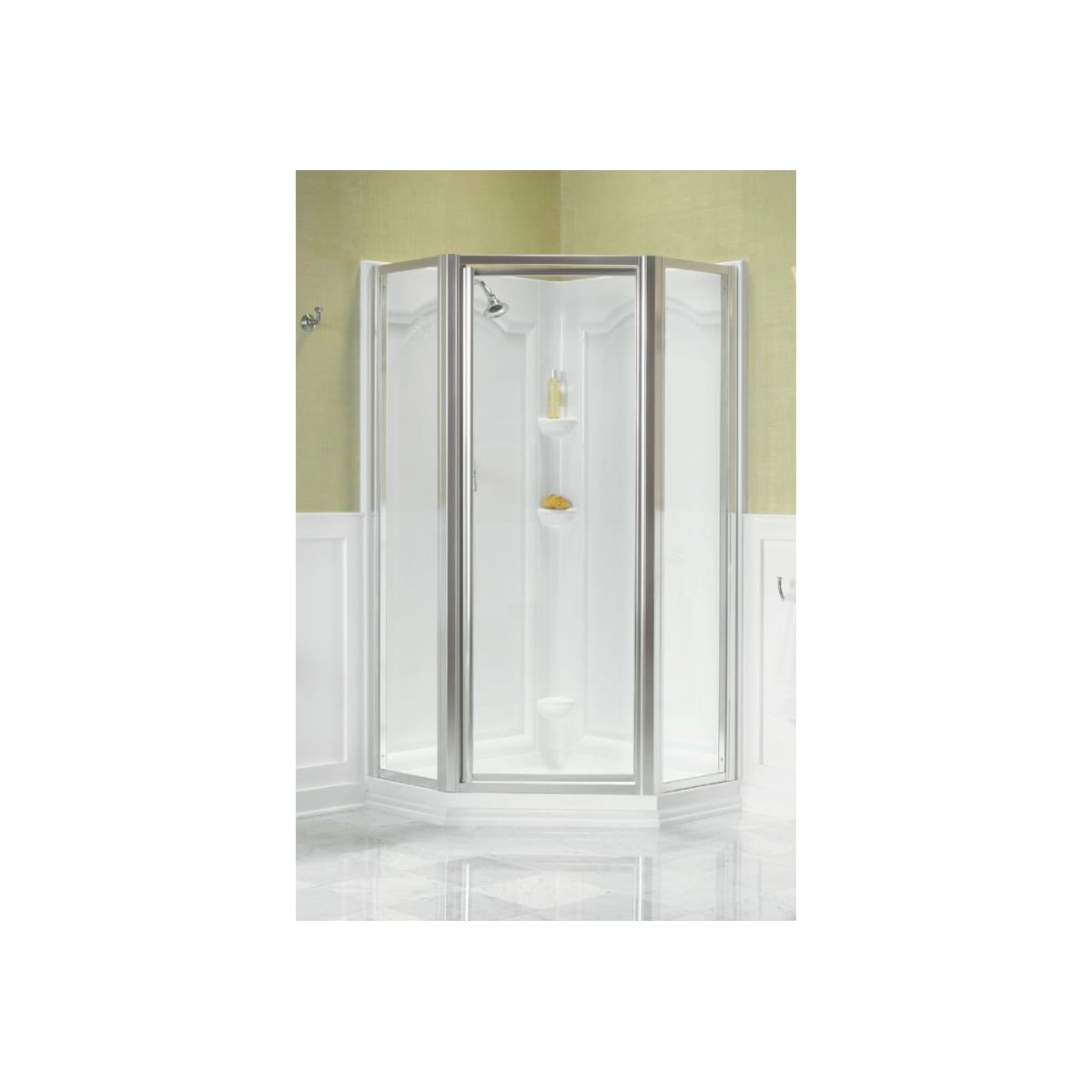 Kohler K 704516 L Sh Bright Silver Neo Angle Shower Door 27 75 W X 72 H Faucet Com