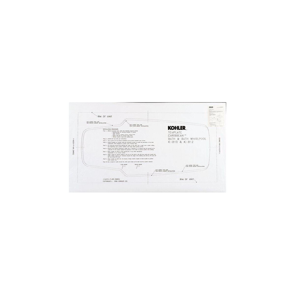 Kohler K 586 Na Na Tea For Two Undermount Installation Kit For Tea For Two 5 Bath And Whirlpool Faucet Com