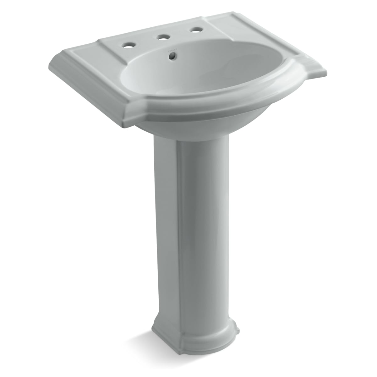 Kohler K 2286 8 95 Ice Grey Devonshire 24 Pedestal Bathroom Sink