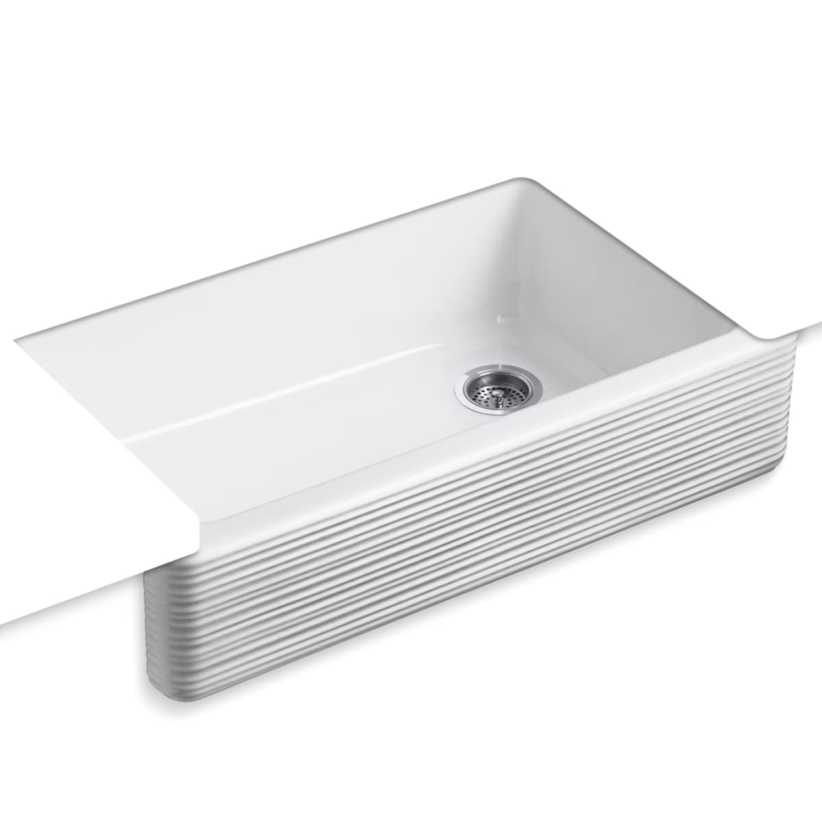 Kohler K 6351 0 White Whitehaven 36 Single Basin Farmhouse Cast