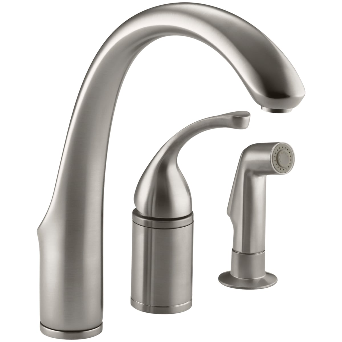 Kohler 10411-CP Forte Kitchen Faucet W/O Sidespray In Polished Chrome 