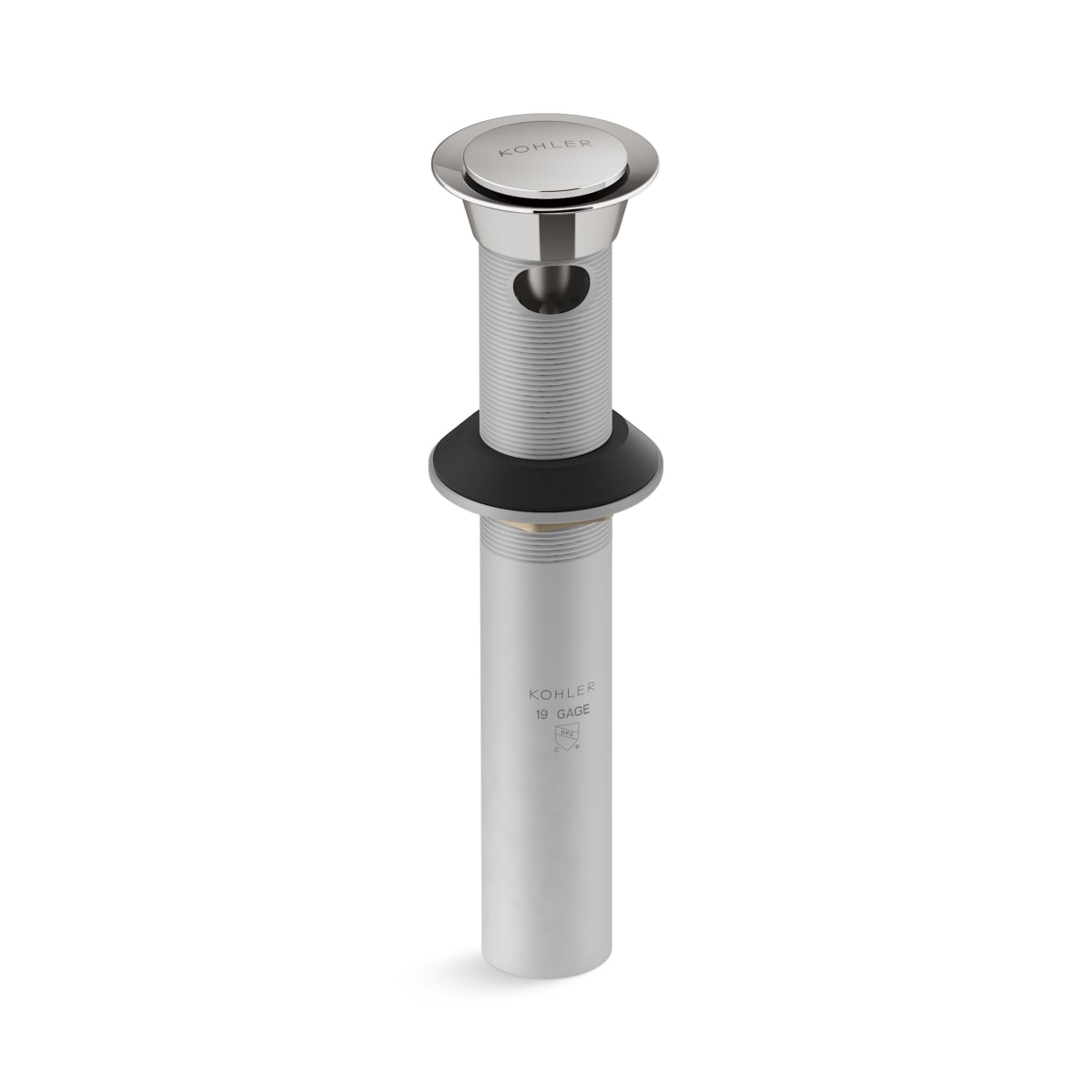Kohler K-25322-BL Matte Black Pop-Up Clicker Drain with