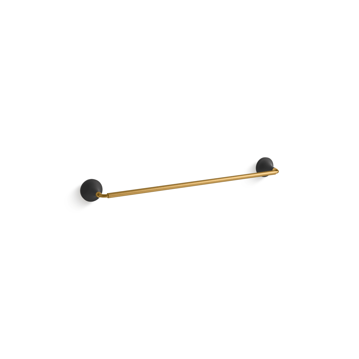 Kohler K 27426 BMB Matte Black with Moderne Brass Tone 24 Towel Bar FaucetDirect