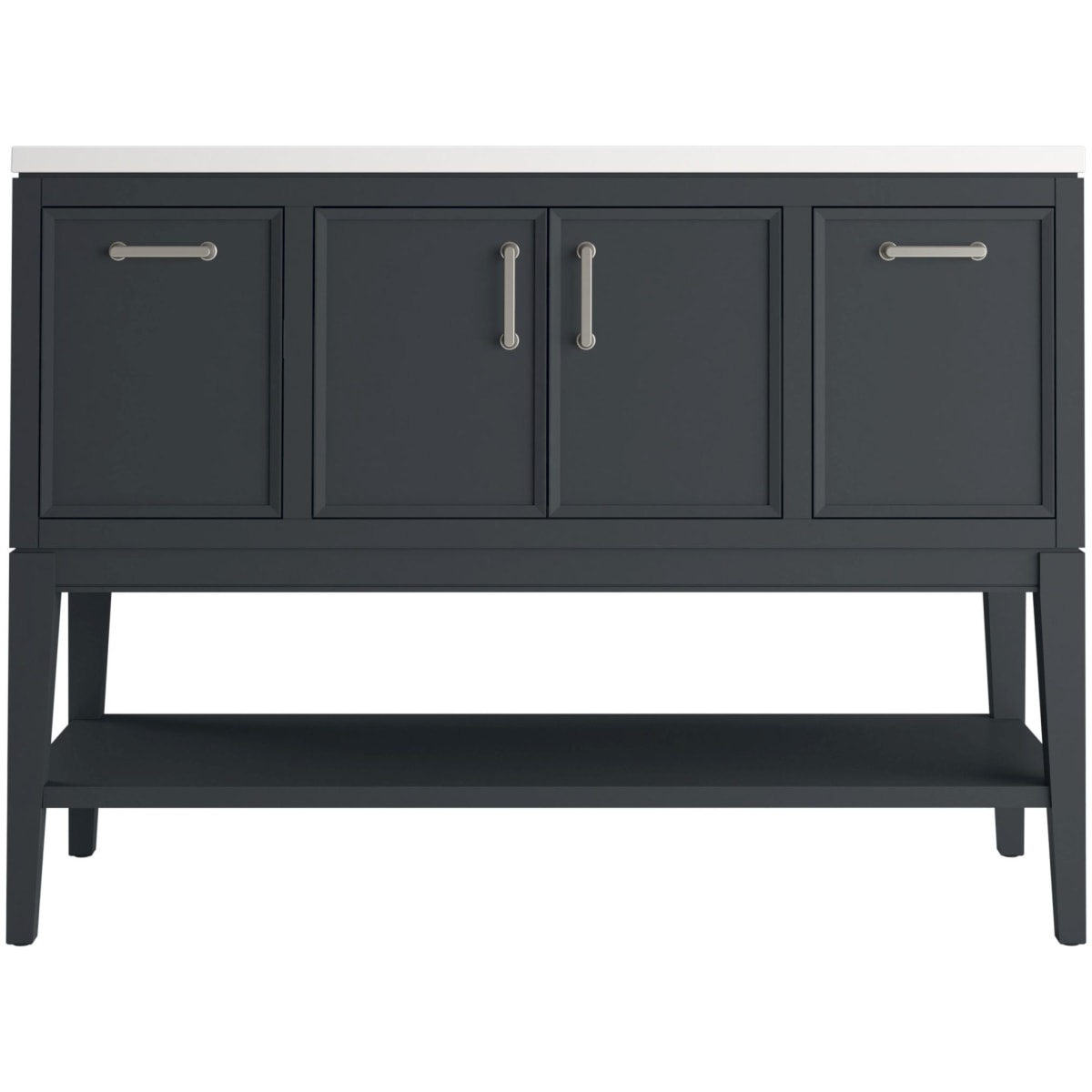 48 inch black bathroom top vanity without top