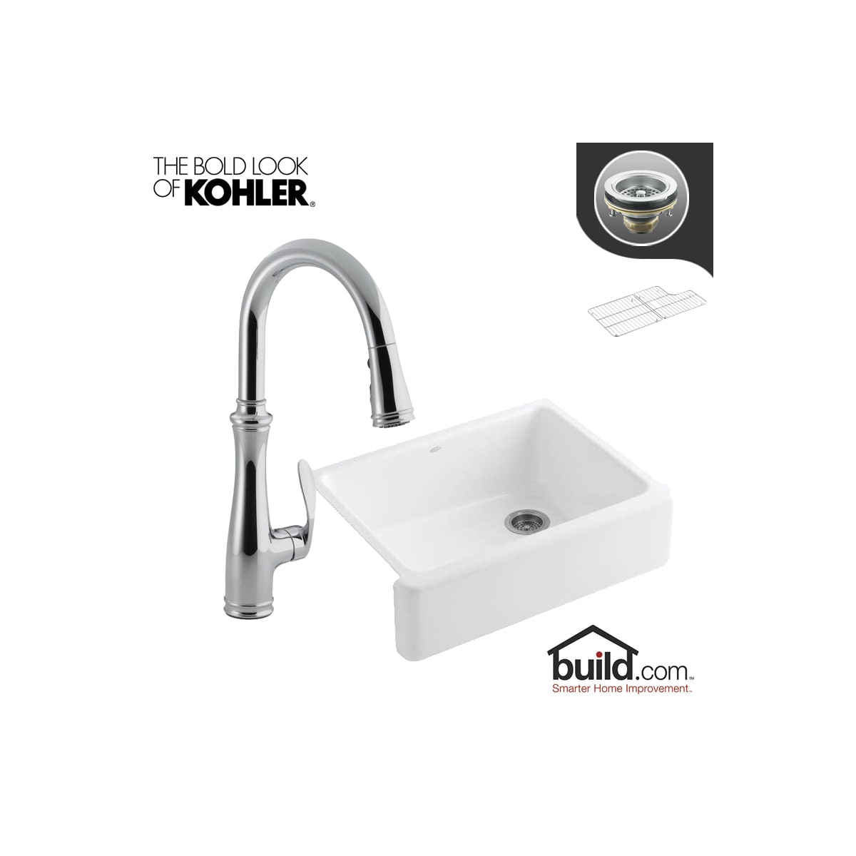 Kohler K 6487 560 Vs Vibrant Stainless Faucet Whitehaven Kitchen Kohler K 6487 560 Vs Vibrant Stainless Faucet Whitehaven Kitchen Kit With 29 11 16 Cast Iron Single Basin Farmhouse Sink And