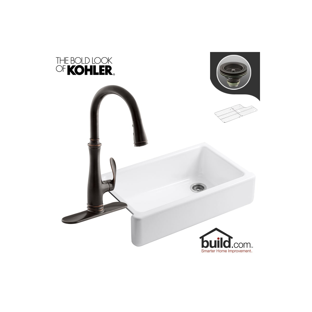 Kohler K-6489/K-560-VS Vibrant Stainless Faucet Whitehaven ...