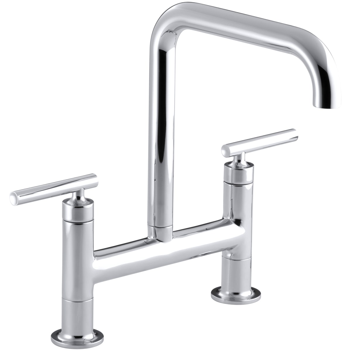 Kohler K-7547-4-CP Polished Chrome Purist 1.8 GPM Bridge ...