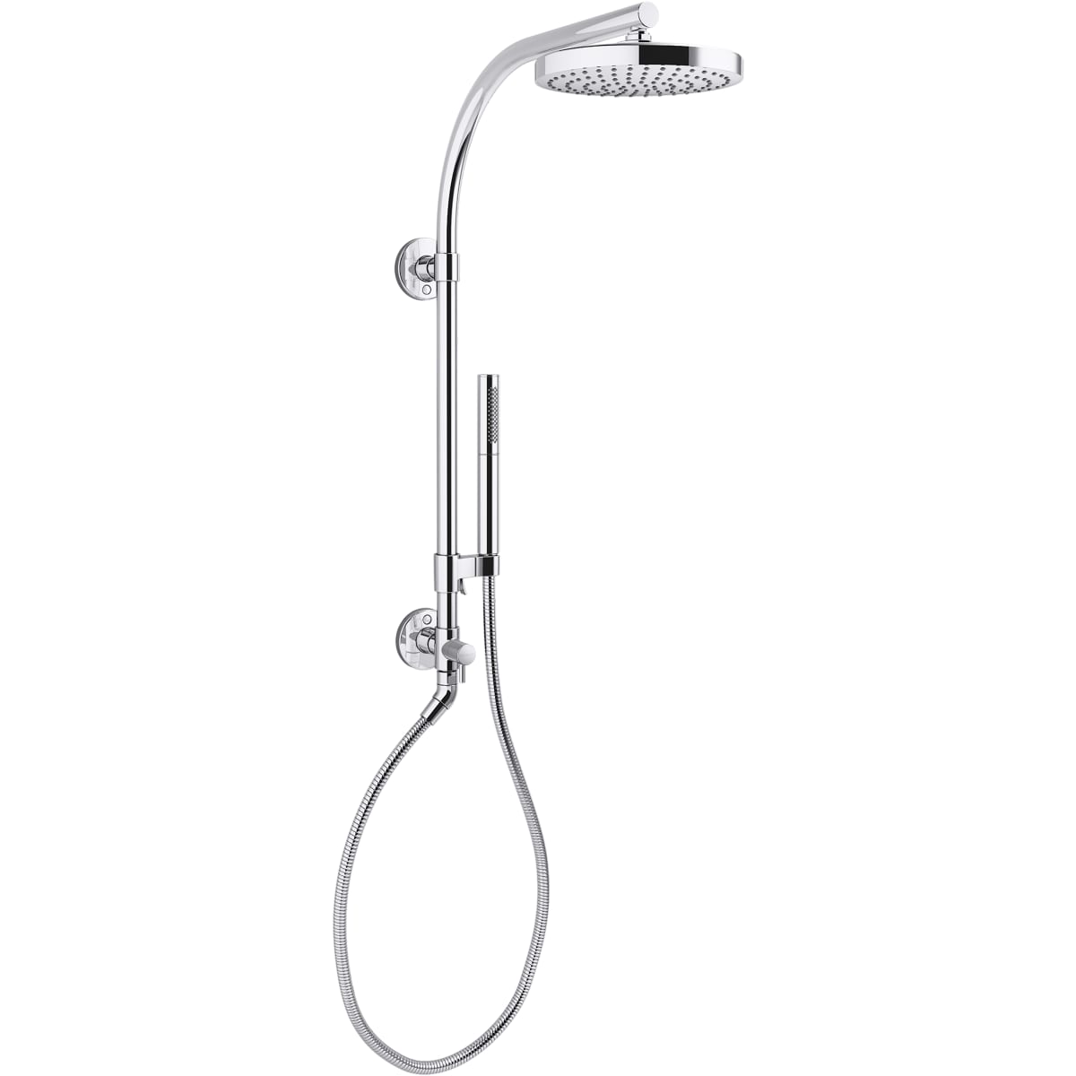 Kohler K 76474 Cp Polished Chrome Hydrorail R Retrofit Shower With Shower Head Hand Shower Slide Bar Shower Arm And Hose Faucetdirect Com