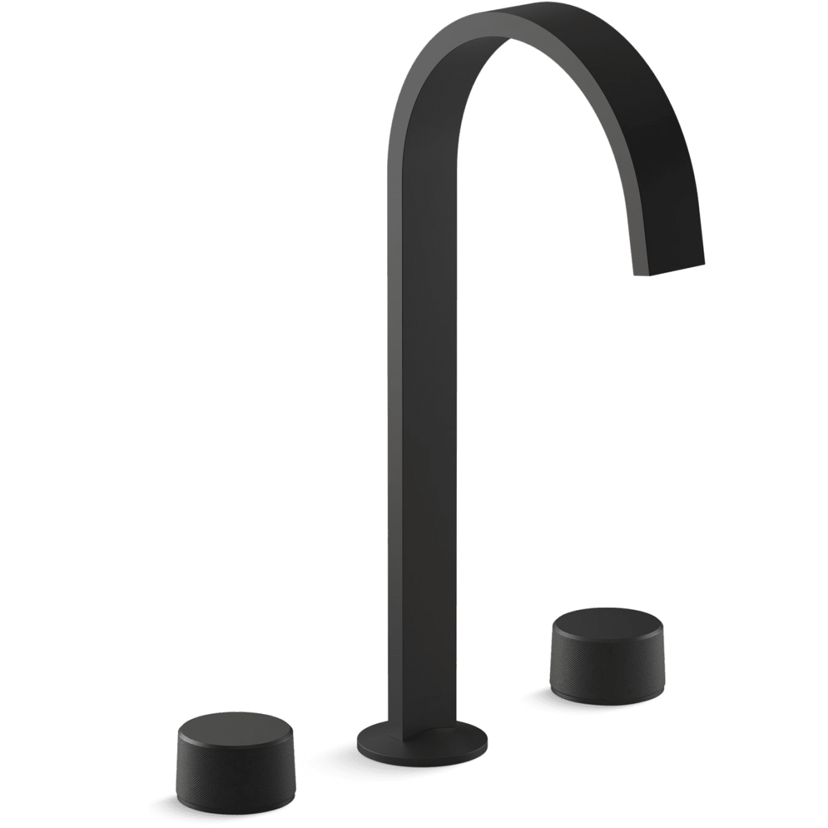 Kohler K 77966 8 Bl Matte Black Components 1 2 Gpm Widespread