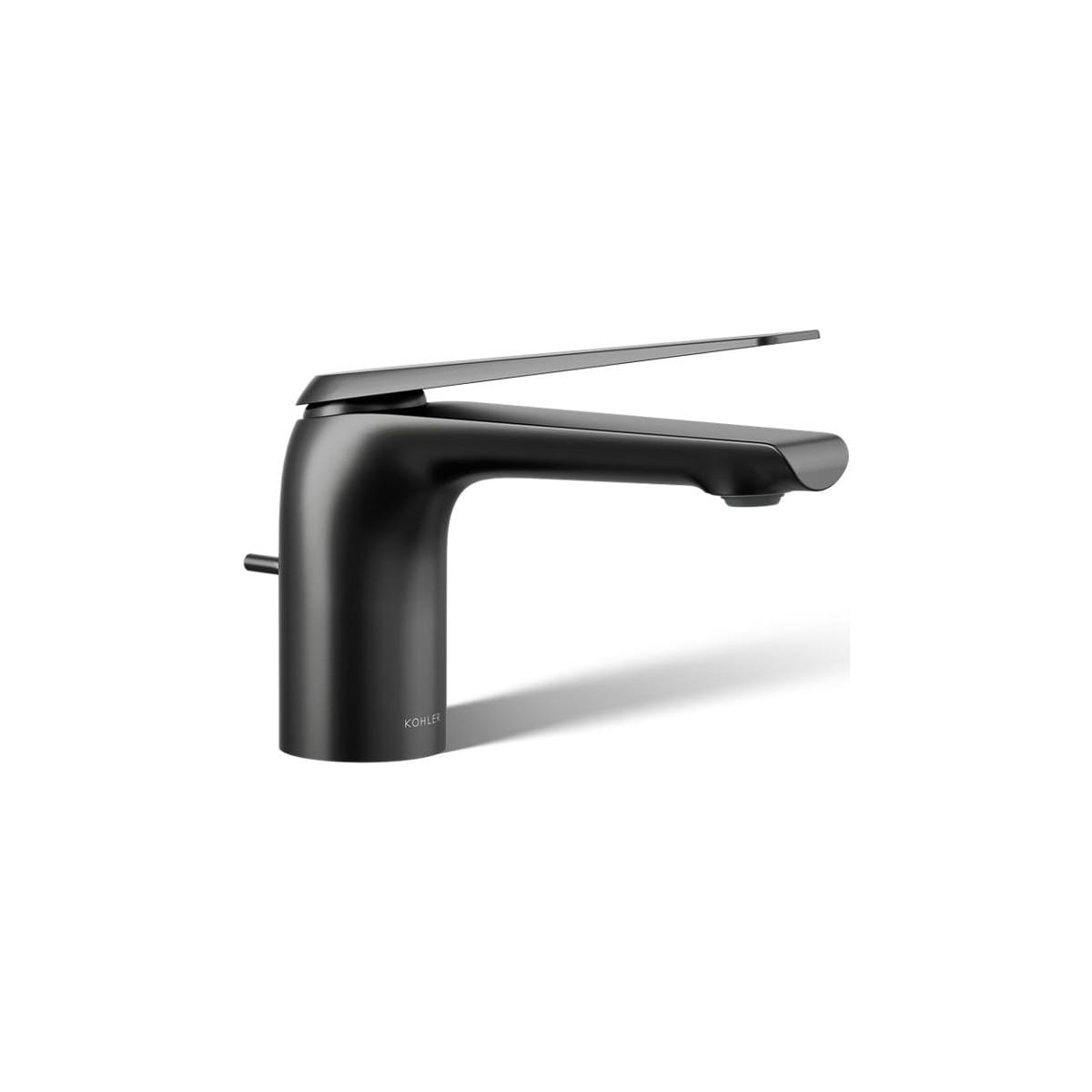 KOHLER Avid Single Hole Installation Bathroom Faucet with Single Handle in Matte Black