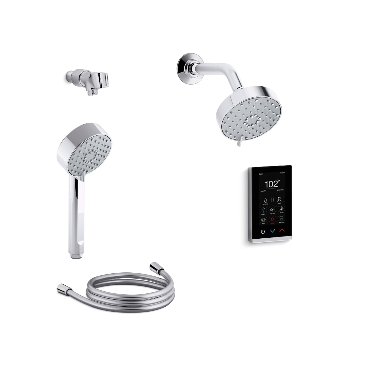 Kohler K Awaken G110 Dtv21 Cp Polished Chrome Awaken Dtv Shower System With Multi Function G110 Shower Head Hand Shower Valve Trims Faucet Com