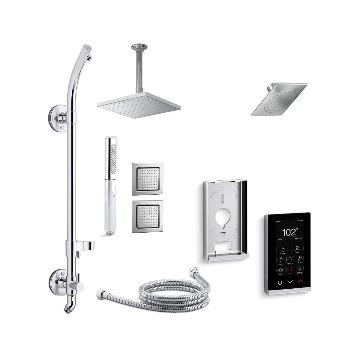 Kohler K Loure Dtv18hr Cp Polished Chrome Loure Dtv Hydrorail