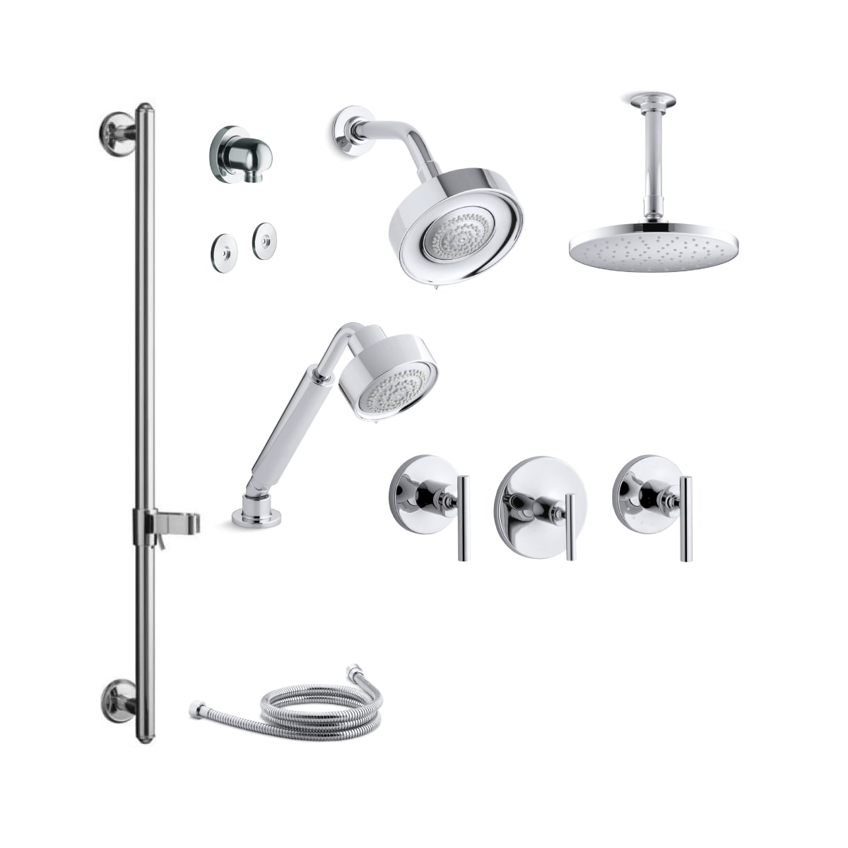 Kohler Purist Rain Shower Head Standard Pedestal Sink