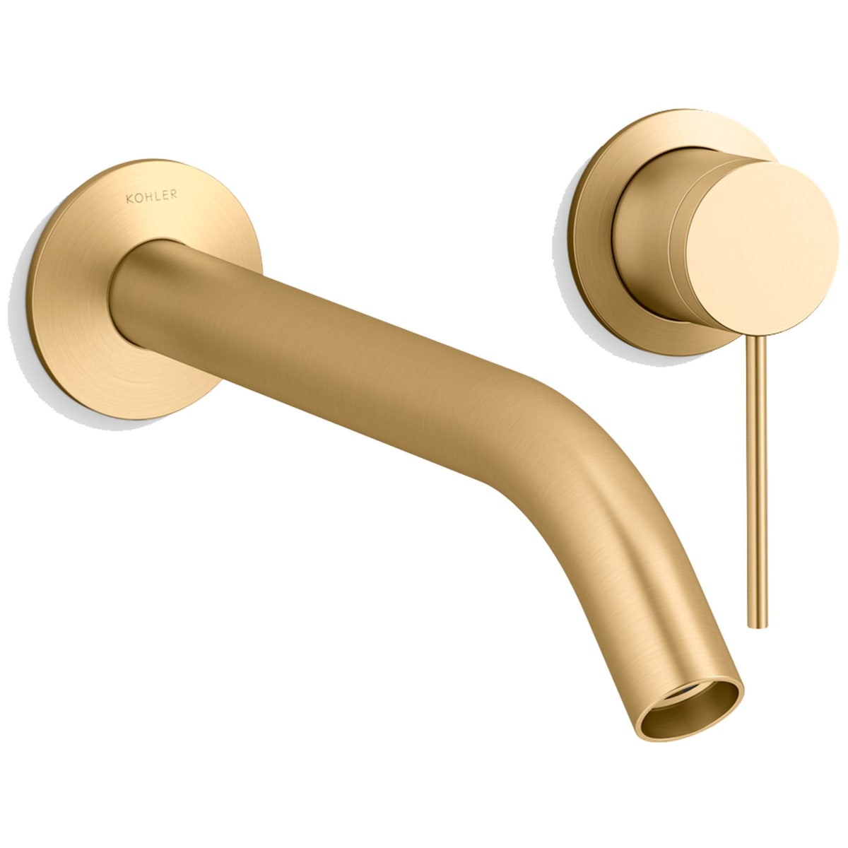 Kohler K-T23890-77980-4A-2MB Vibrant Brushed Moderne Brass Components  Single Handle Wall-Mount Bathroom Sink Faucet with Tube Spout and Thin  Lever Handle - FaucetDirect.com