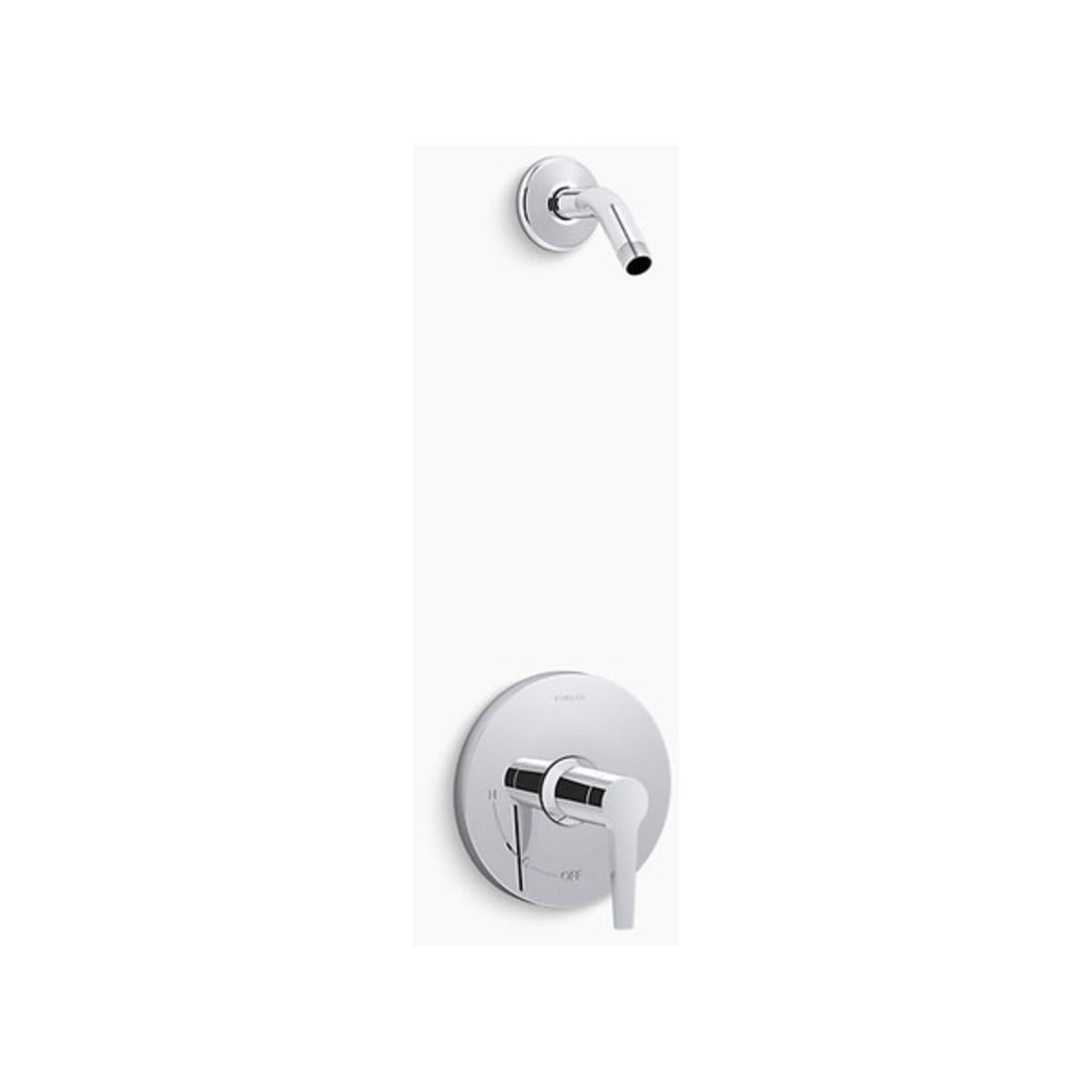 るー Kohler K-TLS97077-4-CP Polished Chrome Pitch Shower Only