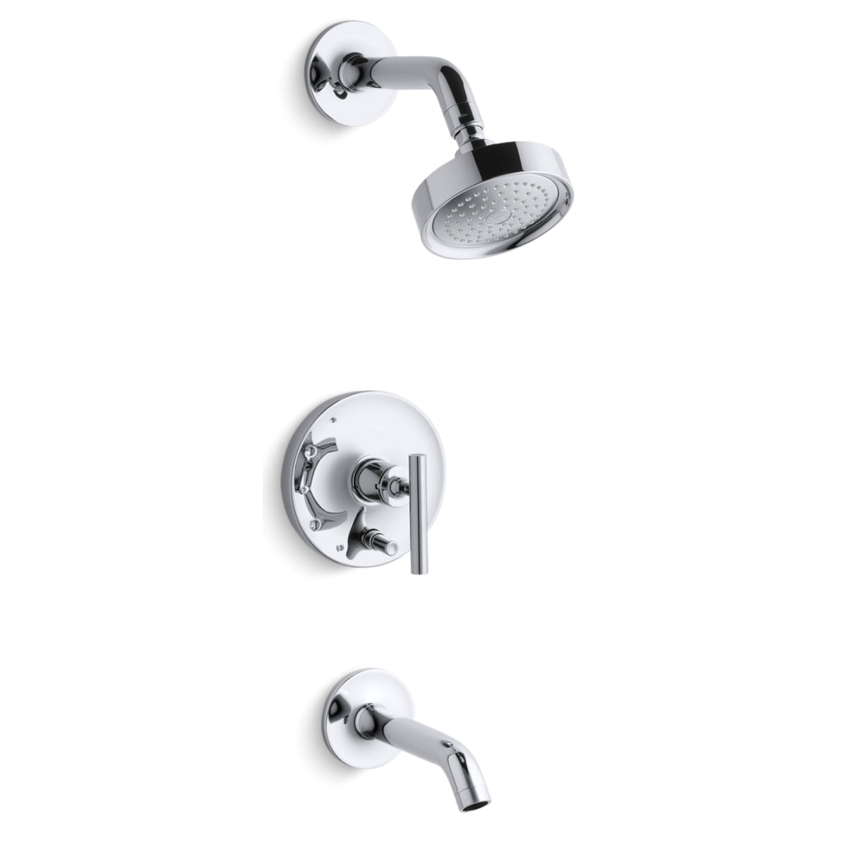 Kohler K T14420 4e Cp Polished Chrome Purist Single Handle Tub And
