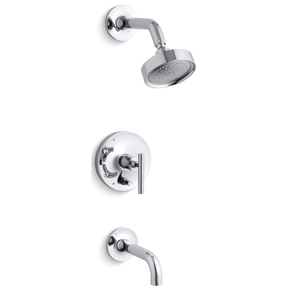 Kohler K T14421 4e Cp Polished Chrome Purist Single Handle Tub And