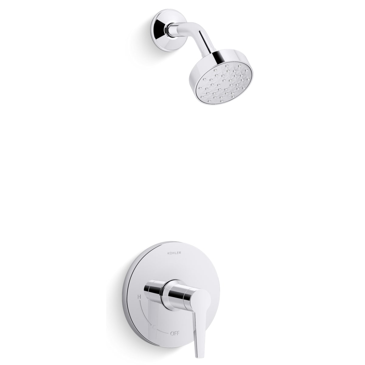 Kohler K-TS97077-4G-CP Polished Chrome Pitch Shower Only Kohler K-TS97077-4G-CP Polished Chrome Pitch Shower Only
