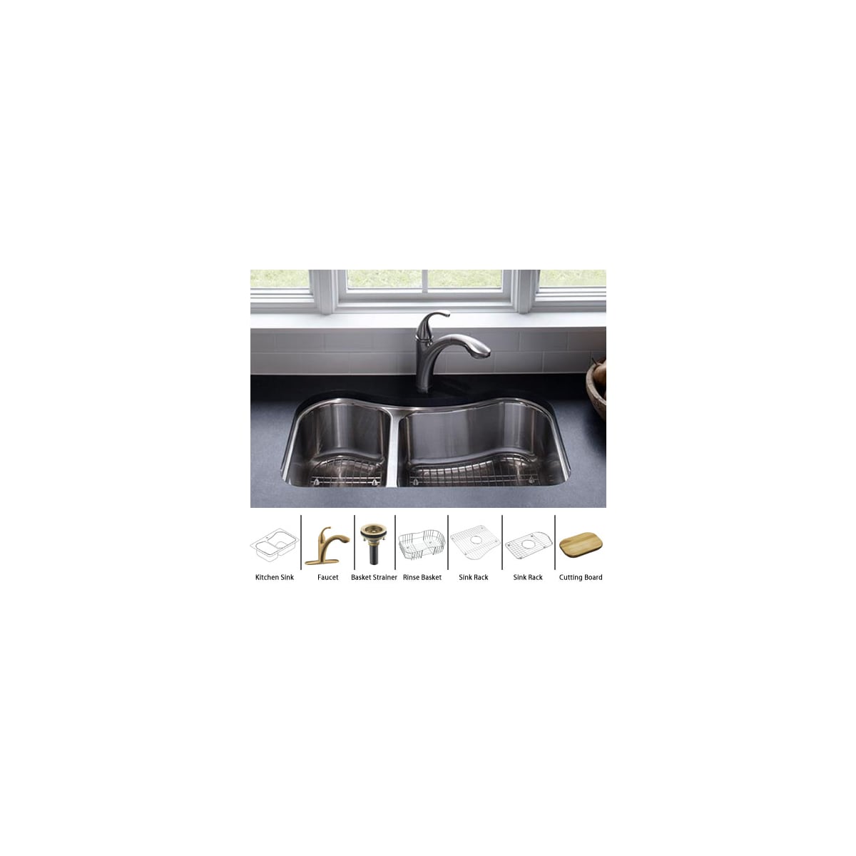 Kohler Staccato K 3891 Package Bn Stainless Sink Brushed Nickel