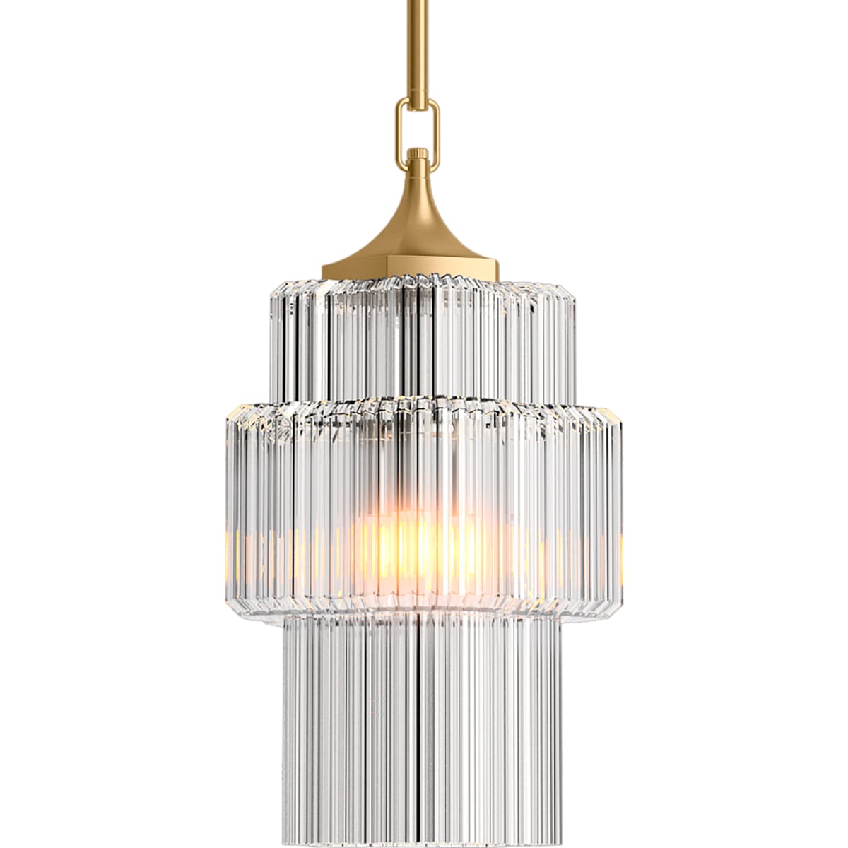 KOHLER Occasion 3-Light Matte Black Shaded Pendant Light