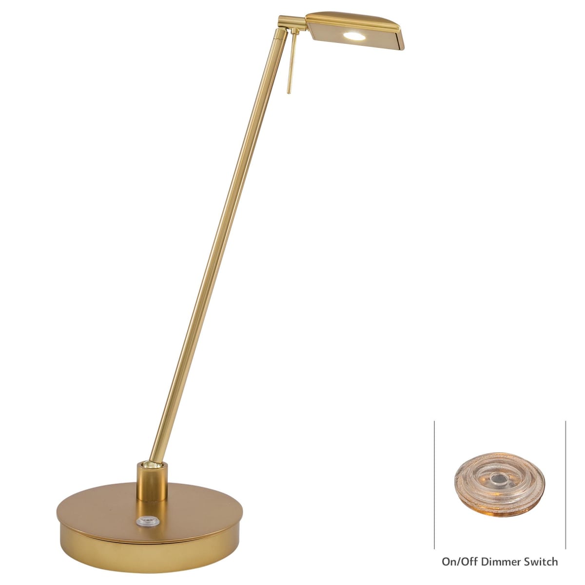 Kovacs P4326 248 Honey Gold 1 Light Led Desk Lamp In Honey Gold