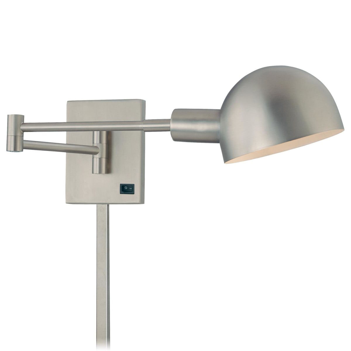 Kovacs P600-3-603 Matte Brushed Nickel Light Plug In Wall Sconce from the  George's Reading Room Collection