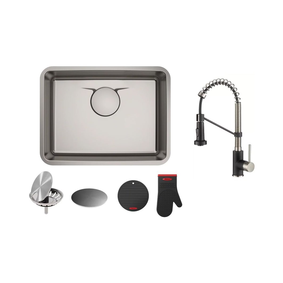Kraus Kd1us25 Kpf 1610ssmb Stainless Steel Matte Black Kitchen