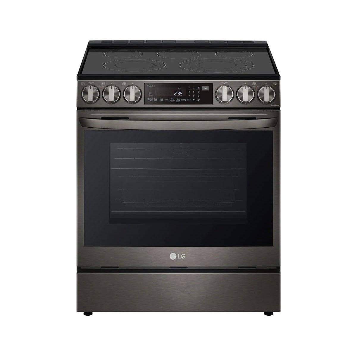 LSEL6333D LG 30 Smart Electric Slide In Range with Air Fry - PrintProof  Black Stainless Steel