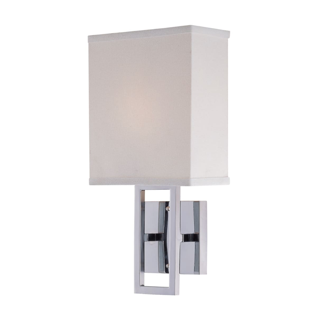 Lite Source LS-16585C/WHT Wall Sconce with White Fabric Shades Chrome Finish Lite Source LS-16585C/WHT Wall Sconce with White Fabric Shades Chrome Finish