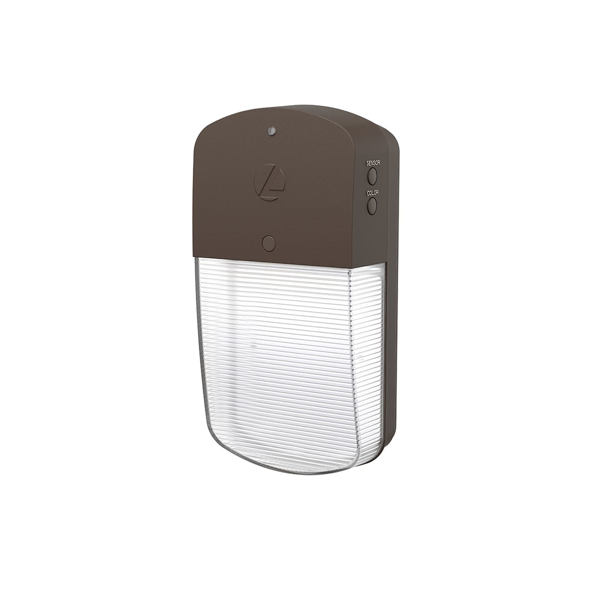 Lithonia Lighting OLWP LED SWW2 120 PE DDB M4 Dark Bronze OLWP 11 Tall Selectable Color Temperature LED Dusk to Dawn Photocell Commercial Wall Pack LightingDirect