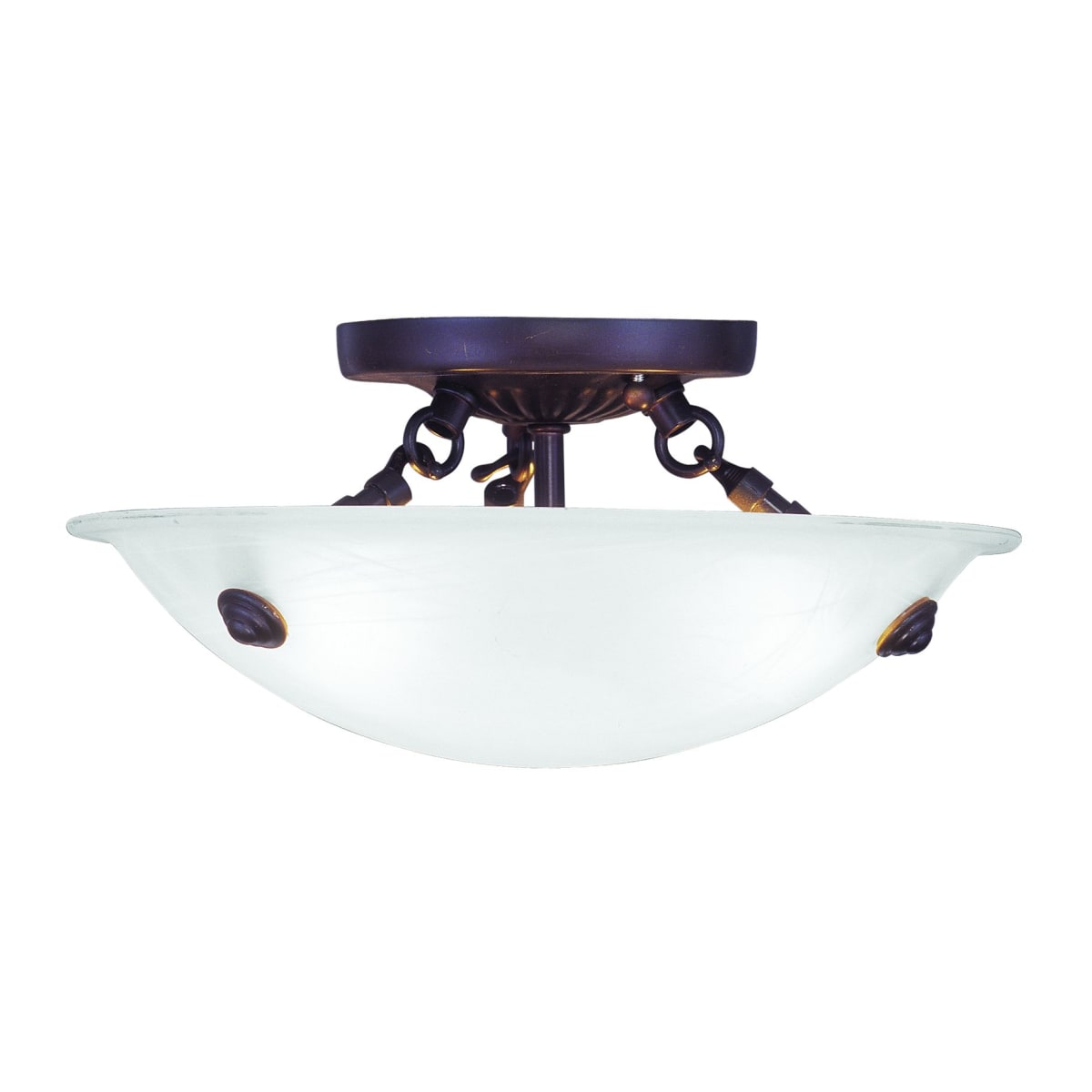 LIVEX LIGHTING 4272-01 Oasis 3 Light Antique Brass Ceiling