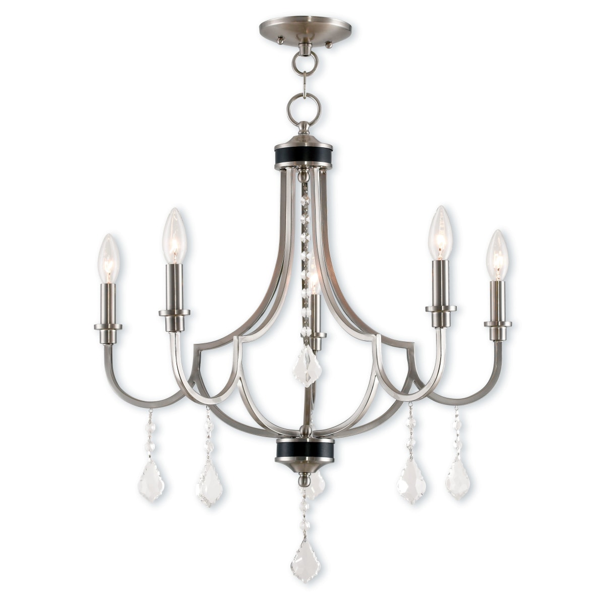 Livex Lighting 40885-91 Brushed Nickel Glendale 5 Light 25