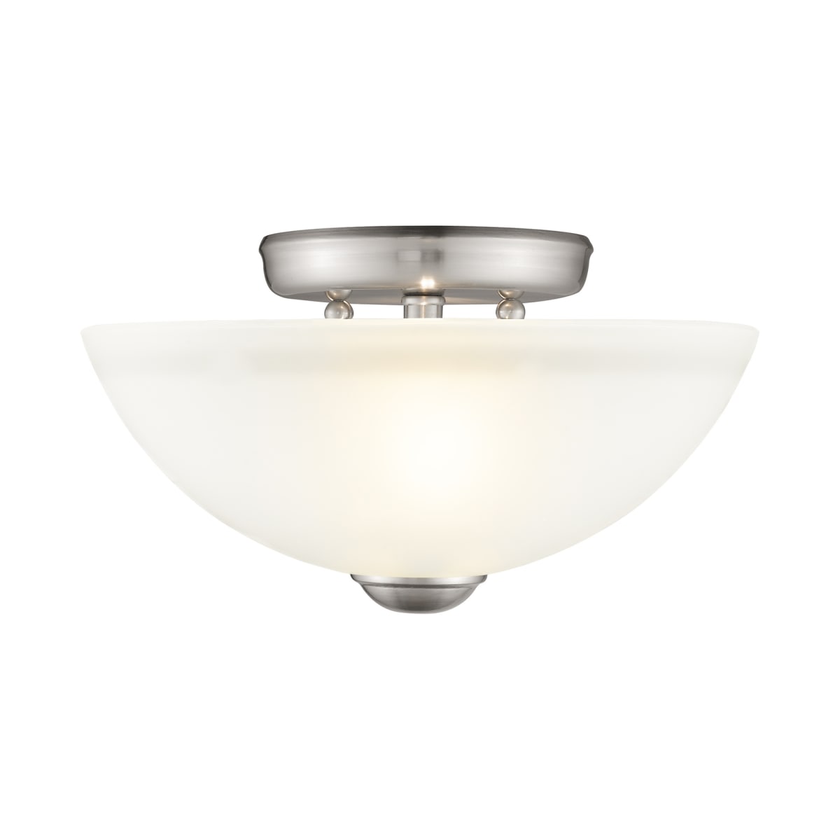 Livex Lighting 4206 91 Brushed Nickel 2 Light 120 Watt Semi Flush