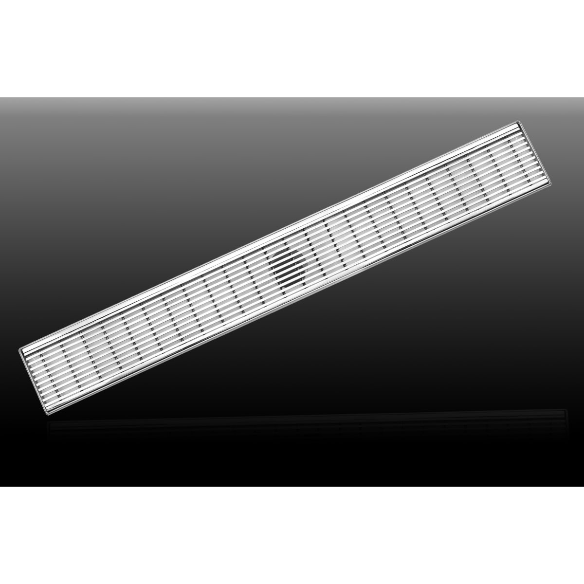 LUXE Linear Shower Drain 40 inch Satin Stainless Steel no cover/grate; gS