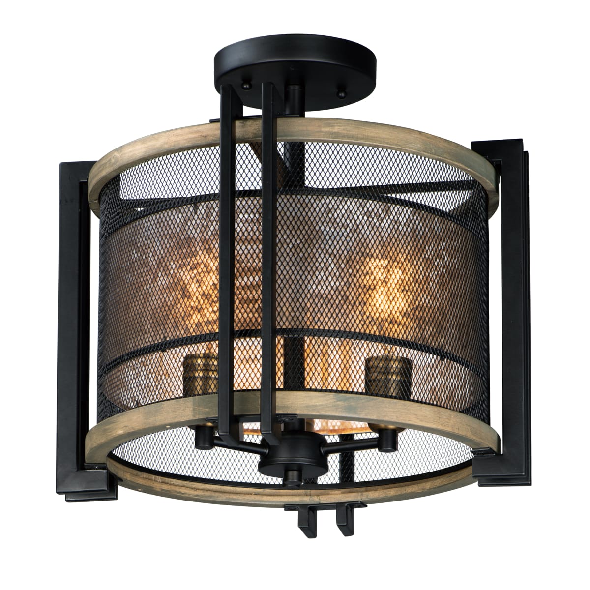Maxim 27560BKBWAB Black / Barn Wood / Antique Brass Boundry