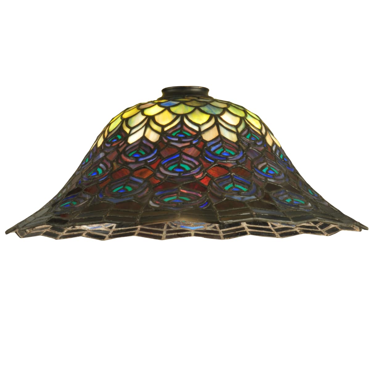 Peacock feather light shade top