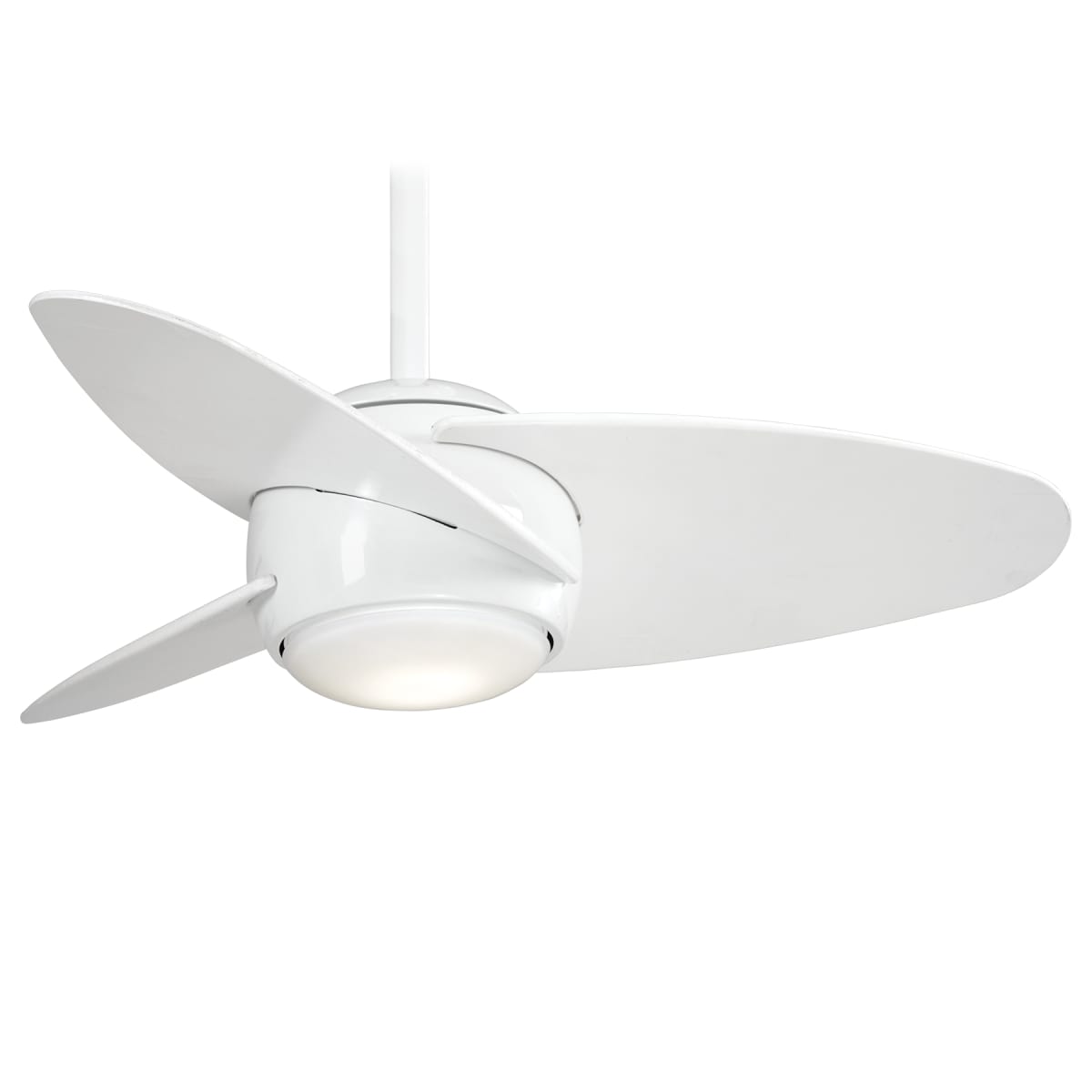Minkaaire F410l Wh White Slant 36 3 Blade Indoor Led Ceiling Fan