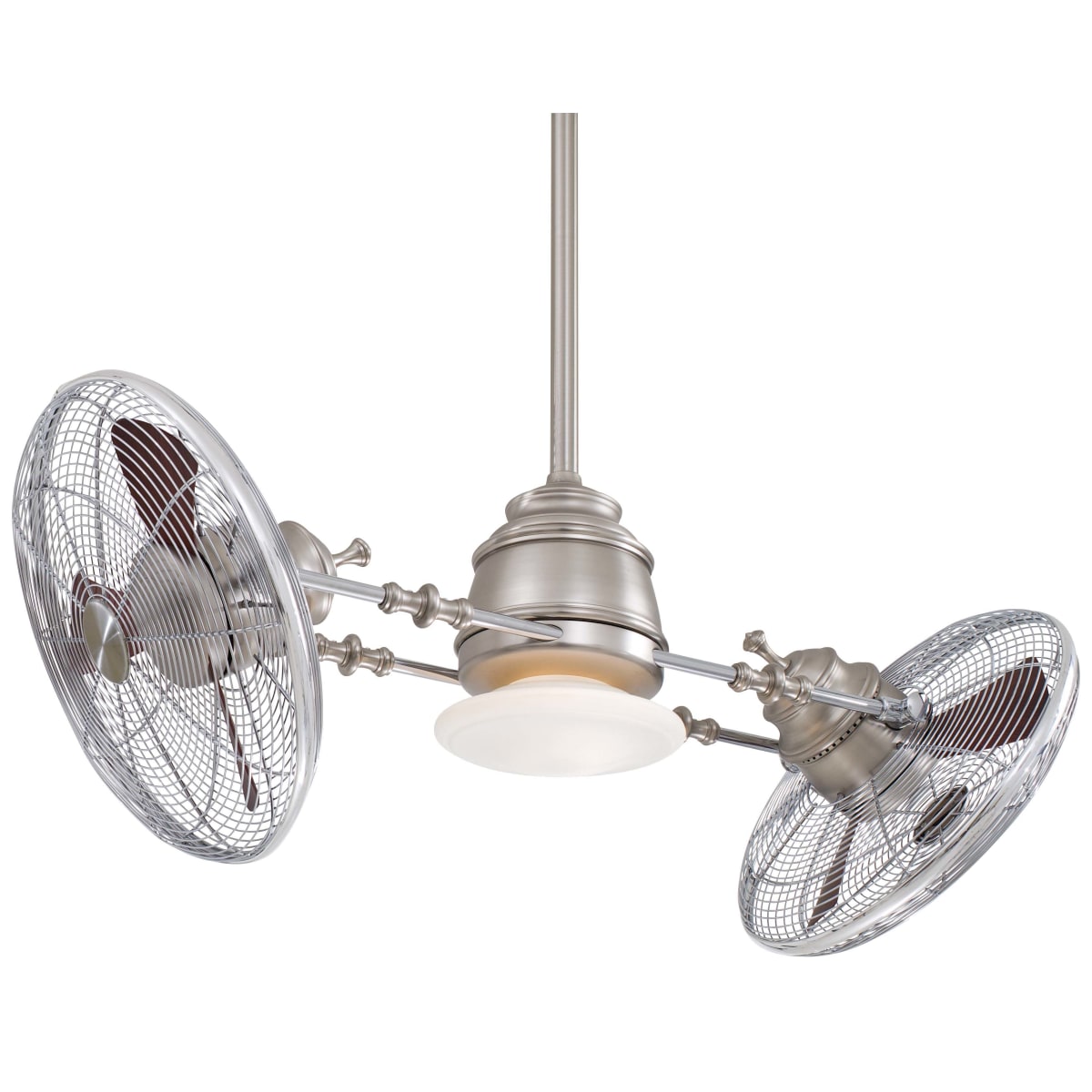 Minkaaire F802 Bn Ch Brushed Nickel Chrome Vintage Gyro 42 Sweep Brushed Nickel Chrome Vintage Gyro