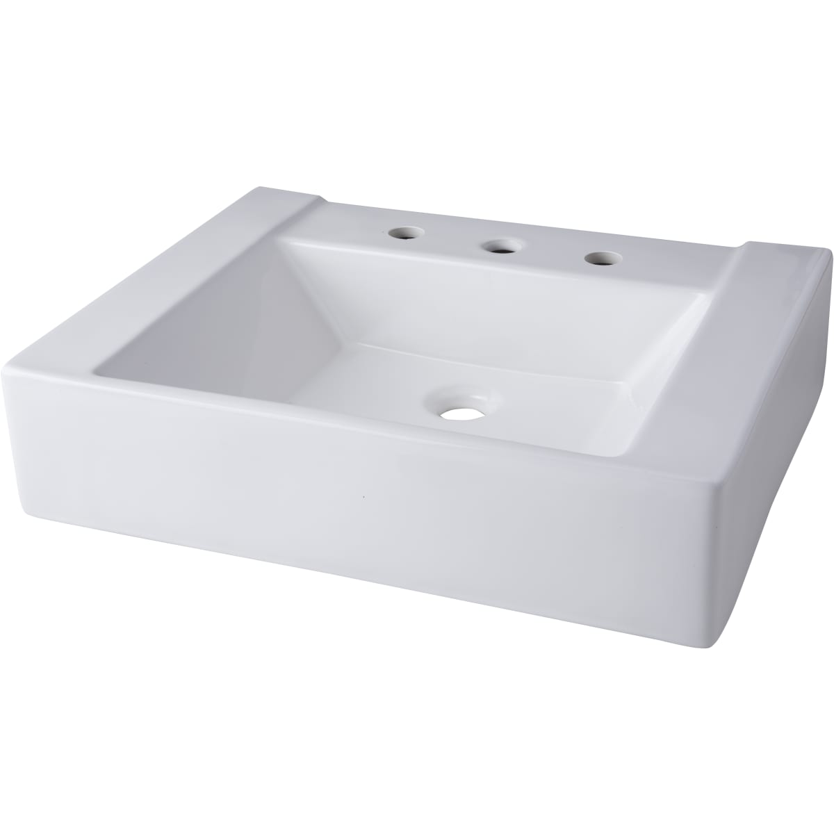 Mirabelle Mir24198awh White 24 Porcelain Console Bathroom Sink