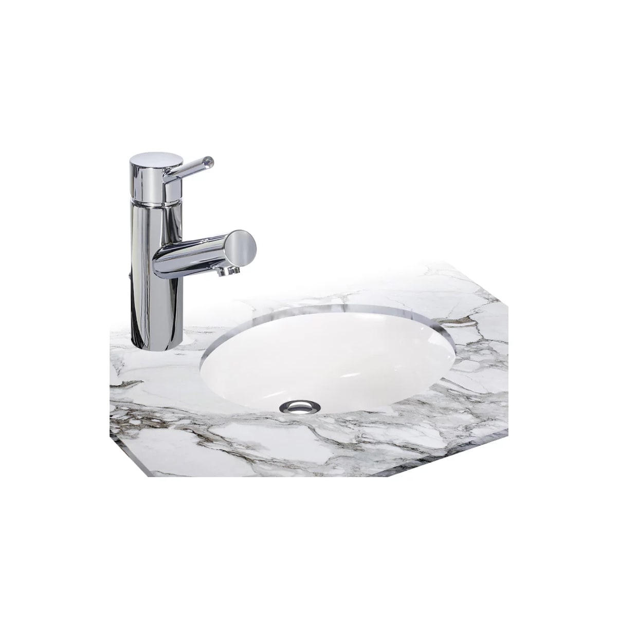 Miseno Mno1714ou Ml102 Pc White Polished Chrome Bathroom Combo