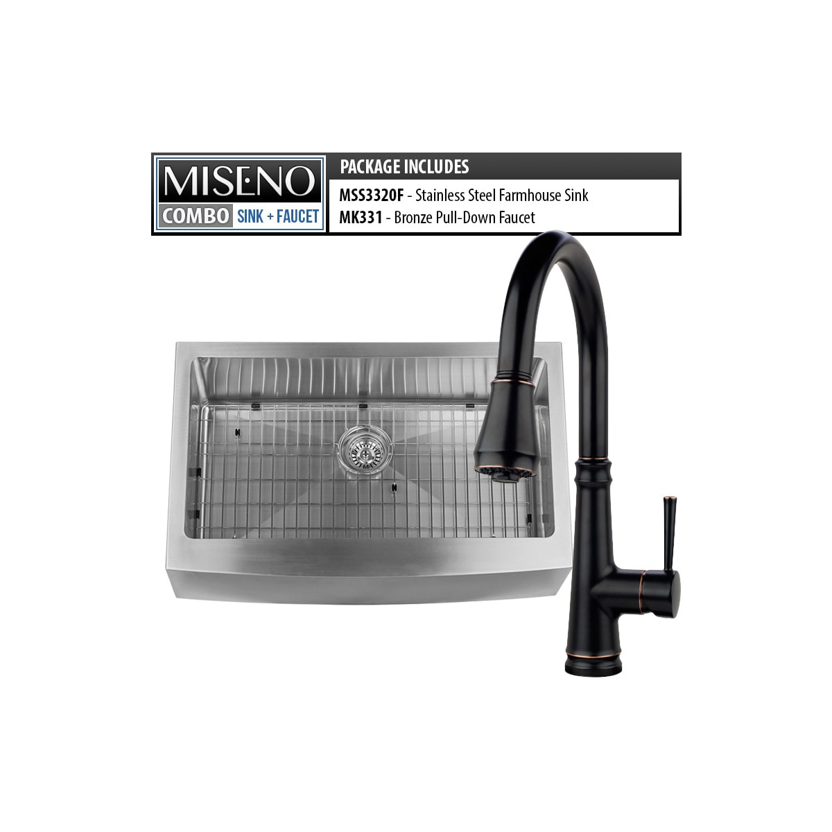 Miseno Mss3320f Mk331 Orb Oil Rubbed Bronze Faucet Kitchen Combo