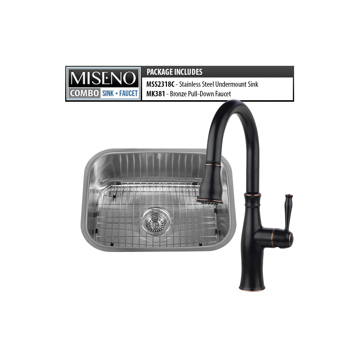 Miseno Mss2318c Mno381 Orb 16 Gauge Stainless Steel Oil Rubbed