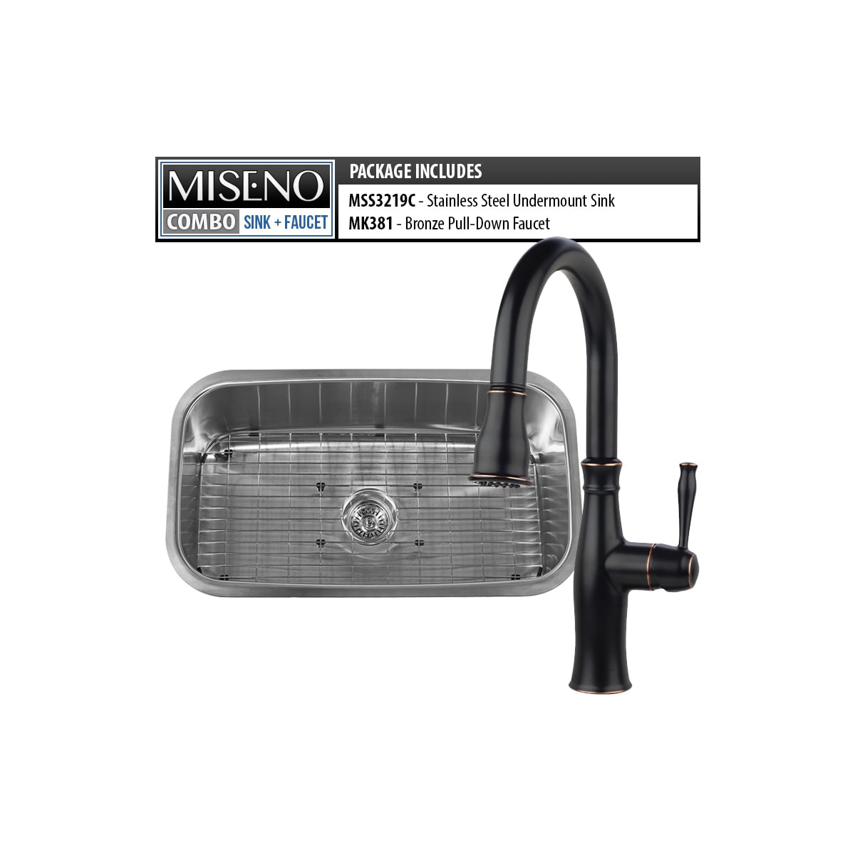 Miseno Mss3219c Mno381 Orb 16 Gauge Stainless Steel Oil Rubbed