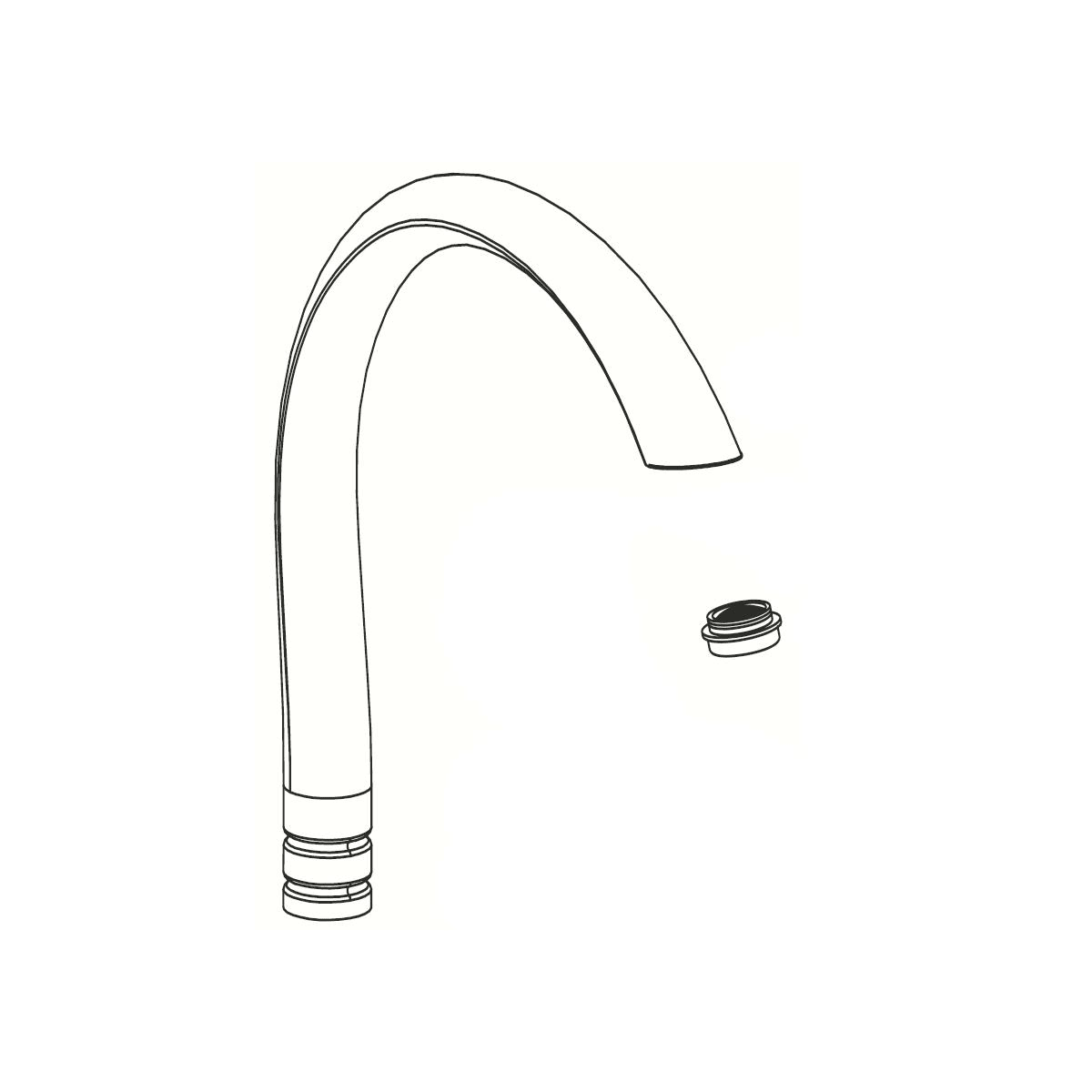 Moen 100009w Glacier Replacement Spout Kit For Kitchen Faucets