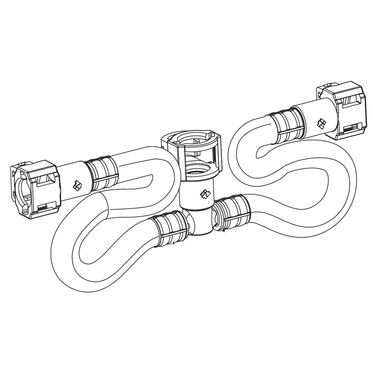 (トo・ω・oモ) Moen 114299 Chrome Hose Kit for Two-Handle Kitchen Faucet or