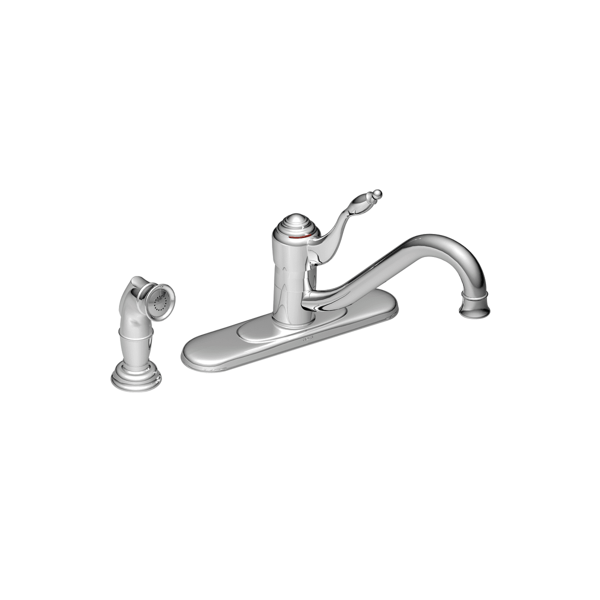 Moen 7308 Chrome Single Handle Kitchen Faucet With Side Spray From