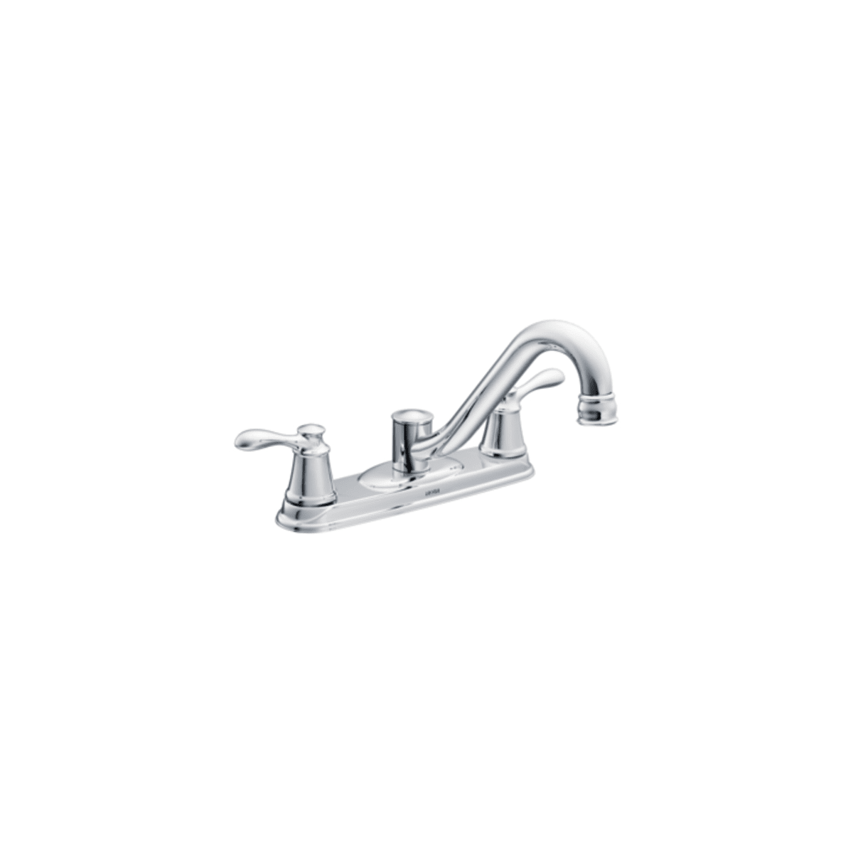 Moen Ca87621 Chrome Double Handle Low Arc Kitchen Faucet From The