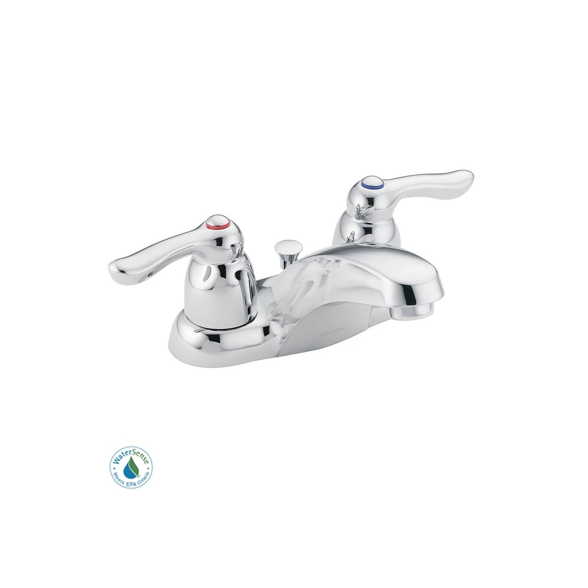 Moen 64925 Chrome Double Handle Centerset Bathroom Faucet With