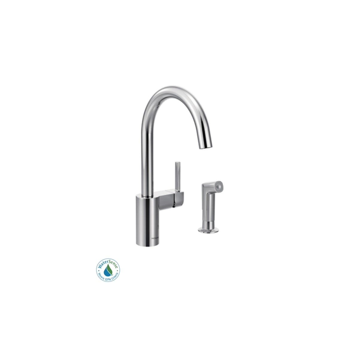 Moen 7165 Chrome Align Single Handle Kitchen Faucet With Side